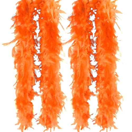 Asudaro Bunte Federn Boa,2pcs Federboa Feder Boas 2 Meter Flauschige Türkei Marabu Feder Trim Streifen Schal Diy Handwerk Weihnachten Party Halloween Kostüm Federn Boa Kostümparty für Mädchen orange Asudaro Bunte Federn Boa,2pcs Federboa Feder Boas 2 Meter Flauschige Türkei Marabu Feder Trim Streifen Schal Diy Handwerk Weihnachten Party Halloween Kostüm Federn Boa Kostümparty für Mädchen orange von Asudaro