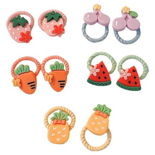10pcs Elastische Haarbänder Für Kleinkindmädchen Mit Blumen Und Obst Designs Für Kinder Verschiedene Frisuren Haarkreise 10pcs Elastische Haarbänder Für Kleinkindmädchen Mit Blumen Und Obst Designs Für Kinder Verschiedene Frisuren Haarkreise von Asukohu