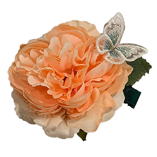 Blumen-Haarnadel, niedlicher Schmetterling, Blume, Seitenclip, Haarspange, elegante Haarspangen, für Kinder, Damen, Haarstyling, Ornament, Blumen-Haarspange für Mädchen, Frauen von Asukohu