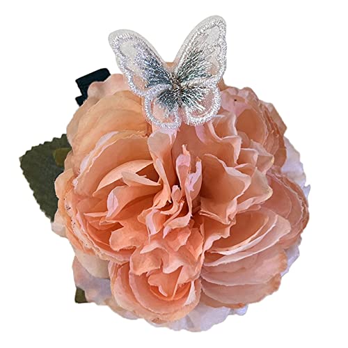 Blumen-Haarnadel, niedlicher Schmetterling, Blume, Seitenclip, Haarspange, elegante Haarspangen, für Kinder, Damen, Haarstyling, Ornament, Blumen-Haarspange für Mädchen, Frauen von Asukohu