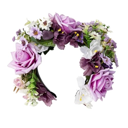 Ethnisch inspirierter Kopfschmuck, stilvolle Blumen-Blumen-Kopfbedeckung für Damen und Mädchen, modischer Haarschmuck, eleganter Kopfschmuck von Asukohu