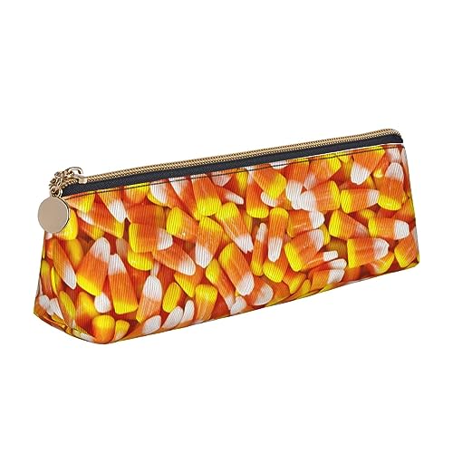 Atasc Federmäppchen mit Halloween-Motiv, Leder, mit metallischem Reißverschluss, Stifteetui, Reise-Make-up-Tasche, großes Fassungsvermögen, für Mädchen, Jungen, Frauen, Männer, siehe abbildung, von Atasc