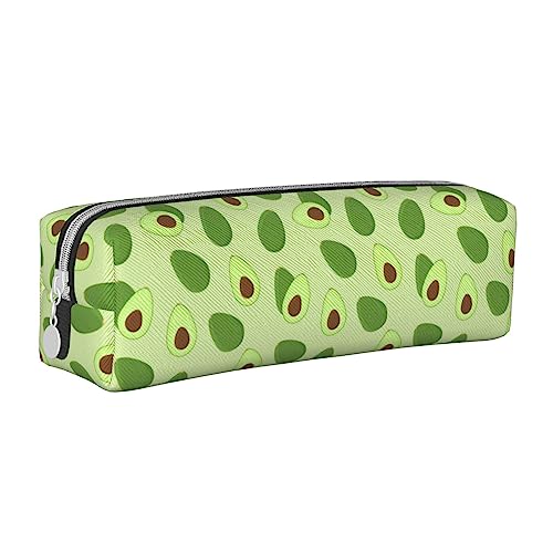 Avocado-Leder-Federmäppchen mit metallischem Reißverschluss, Stifteetui, Reise-Make-up-Tasche, großes Fassungsvermögen, für Mädchen, Jungen, Frauen, Männer, siehe abbildung, Einheitsgröße, von Atasc