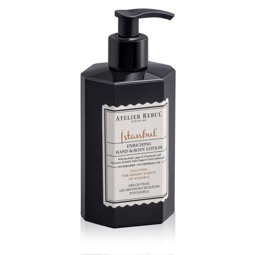 ATELIER REBUL ISTANBUL Hand- und Bodylotion 400ml - Holziger & Würziger Duft - Natürliche Körperpflege für Damen und Herren, Body Lotion ohne Sulfate, Parabene und Mineralöle ATELIER REBUL ISTANBUL Hand- und Bodylotion 400ml - Holziger & Würziger Duft - Natürliche Körperpflege für Damen und Herren, Body Lotion ohne Sulfate, Parabene und Mineralöle von Atelier Rebul