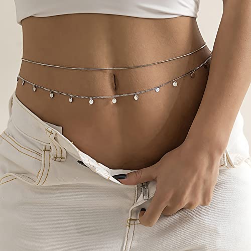 Atentuyi Quaste Pailletten Geschichtet Bauch Taille Kette Silber Set Sexy Bikini Strand Geschirr Zierlich Böhmischen Körper Kette Schmuck Für Frauen Und Mädchen 2 Stück Atentuyi Quaste Pailletten Geschichtet Bauch Taille Kette Silber Set Sexy Bikini Strand Geschirr Zierlich Böhmischen Körper Kette Schmuck Für Frauen Und Mädchen 2 Stück von Atentuyi