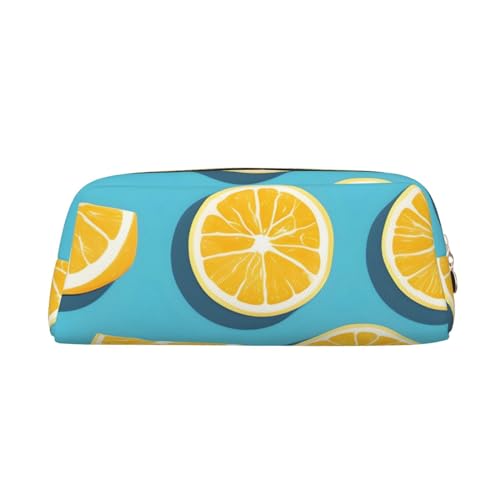 AthuAh Lemon Wedges Federmäppchen, tragbares Federmäppchen und Schreibwaren-Aufbewahrungstasche mit Reißverschluss, Organizer mit großem Fassungsvermögen, Unisex, gold, Einheitsgröße, Pack-Organizer von AthuAh