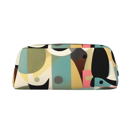 Mid-Century Modern Art Cat Pencil Pouch, Portable Pencil Pouch,& Stationery Storage Bag with Zipper, Large Capacity Organizer, Unisex, gold, Einheitsgröße, Pack-Organizer von AthuAh