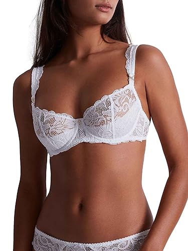 Aubade Damen Mon Bijou Halbschalen Balconette-BH, Undurchsichtige, Weiß (Weiß), 70C von Aubade