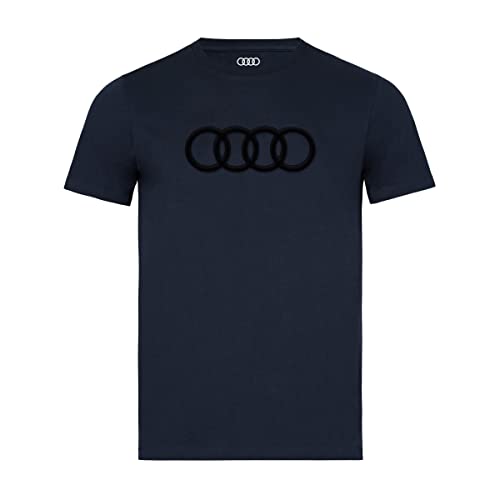 Audi Collection Unisex Ringe Herren T-Shirt, Blau, S von Audi collection