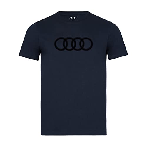 Audi Collection Unisex Ringe Herren T-Shirt, Blau, 3XL von Audi collection