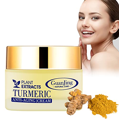 Turmeric Anti-Aging Face Cream, Tagescreme für Frauen, Anti-Aging Gesichtspflege zur Förderung der Zellregeneration, Es reduziert das Auftreten von Falten und erhöht die Hautfestigkeit, 50 ml von Auflosung