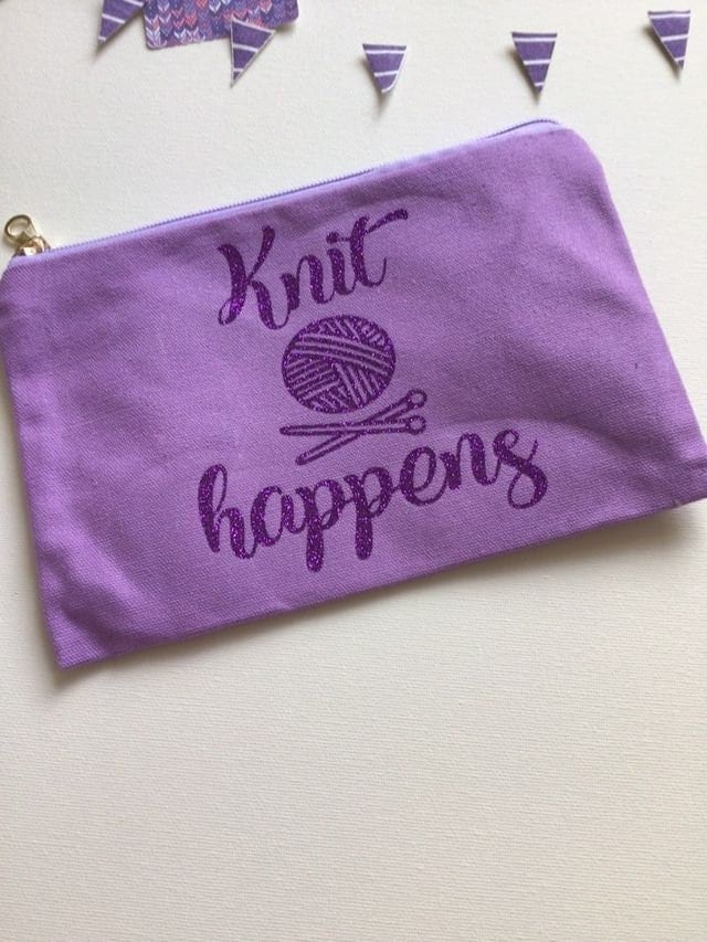 Reißverschlusstasche Notizen Stricknadeln Maschenmarkierer Personalisiert Reißverschlusstasche Notizen Stricknadeln Maschenmarkierer Personalisiert von AuntyNatsKnits
