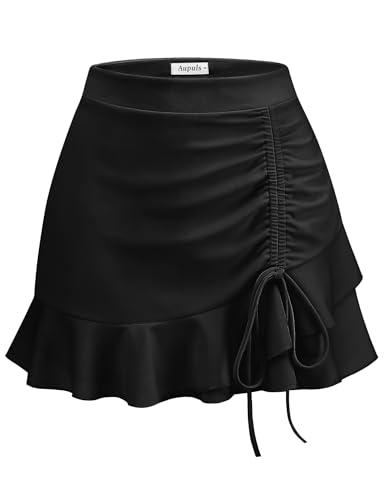 Aupuls Röcke für Damen Faltenrock Rock mit Hose Rüschen Kurz Skirts for Women Rocker Kostüm AUPST36 Black M Aupuls Röcke für Damen Faltenrock Rock mit Hose Rüschen Kurz Skirts for Women Rocker Kostüm AUPST36 Black M von Aupuls