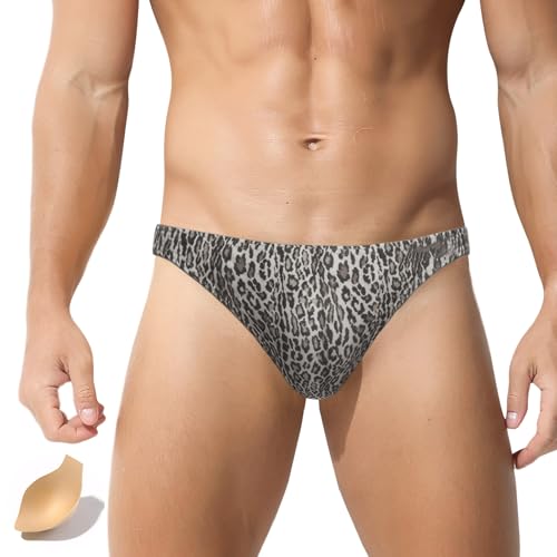 Ausing Herren Badeslip Eng Kurz Badehose Mini Sexy Schwimmhose Wassersport Strand Swim Briefs Schnell Leopardenmuster XL Ausing Herren Badeslip Eng Kurz Badehose Mini Sexy Schwimmhose Wassersport Strand Swim Briefs Schnell Leopardenmuster XL von Ausing