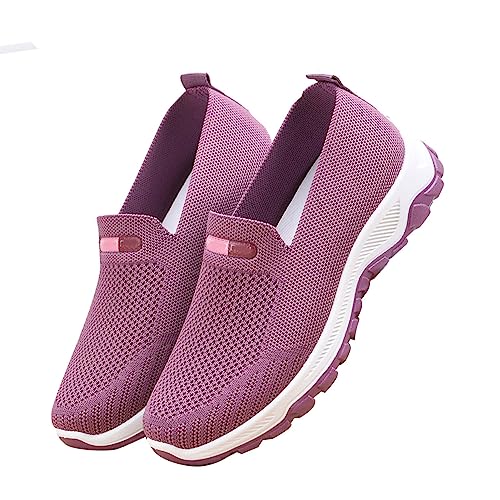 Ausla Damen-Slip-on-Schuhe, Atmungsaktive Mesh-Casual-Flats-Schuhe, Leichte, Rutschfeste Sneakers (39) von Ausla