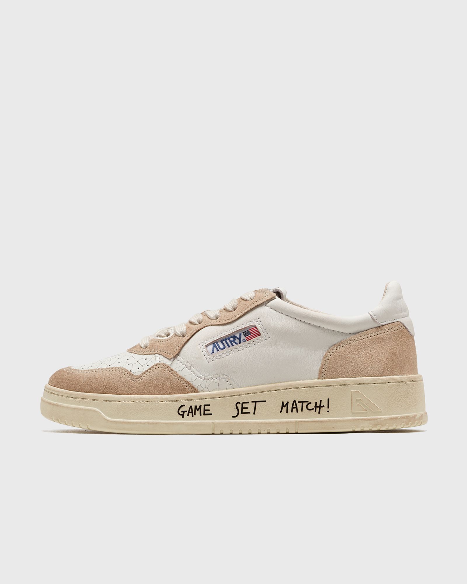 Autry Action Shoes MEDALIST LOW men Lowtop white|beige in Größe:41 von Autry Action Shoes