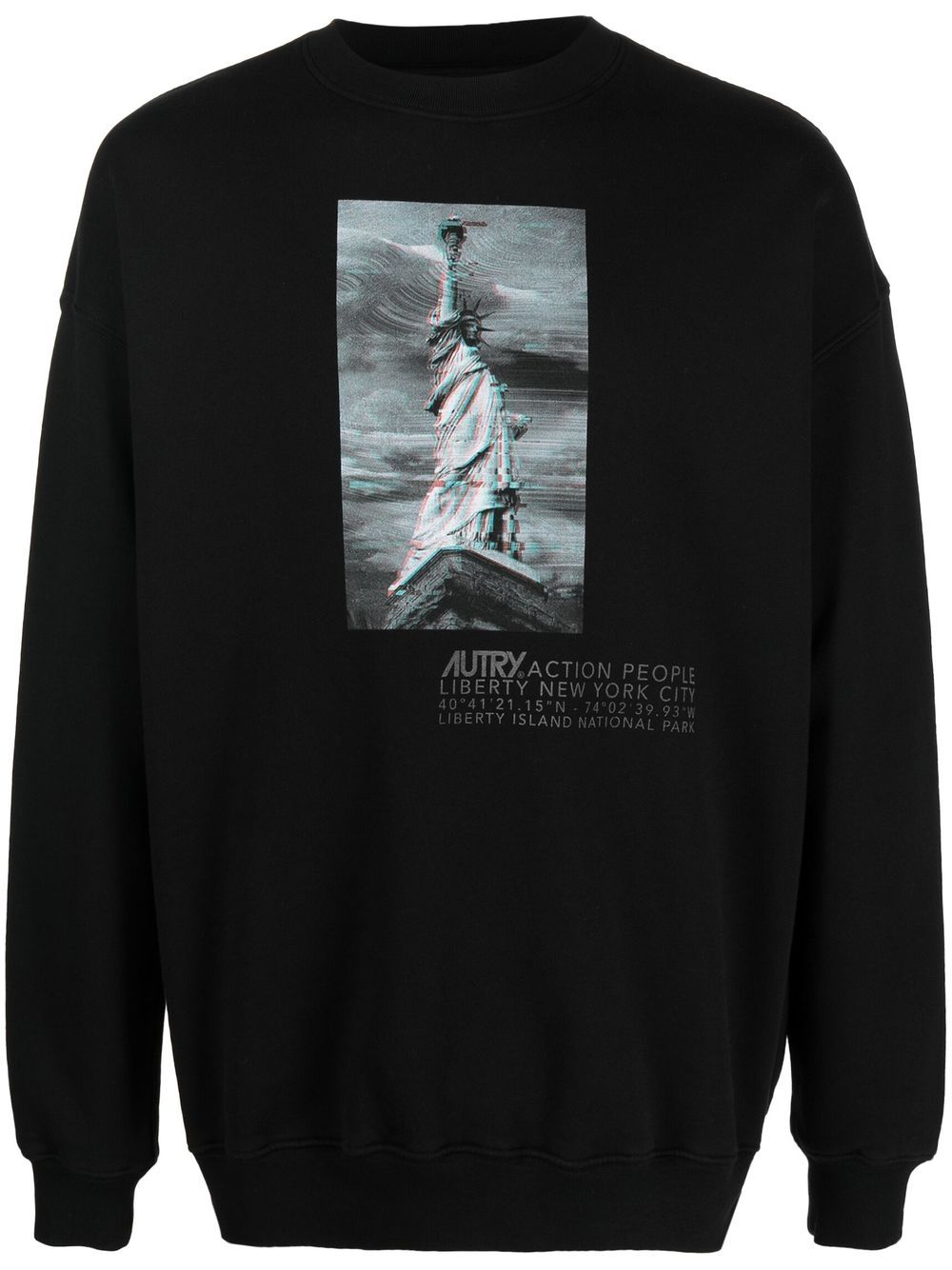 Autry Sweatshirt mit grafischem Print - Schwarz von Autry