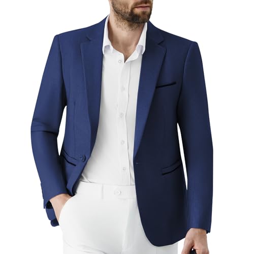 Autsel Sakko Herren Sportlich Slim Fit Herren Anzugjacke Hochzeit Blazer Business EIN Knopf für Freizeit Marineblau M Autsel Sakko Herren Sportlich Slim Fit Herren Anzugjacke Hochzeit Blazer Business EIN Knopf für Freizeit Marineblau M von Autsel