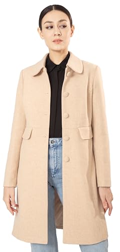 Ava Luke Damen-Wollmantel – Eleganter Frühlingsmantel aus Wolle, Leichter Übergangsmantel für Frauen 50 Beige Ava Luke Damen-Wollmantel – Eleganter Frühlingsmantel aus Wolle, Leichter Übergangsmantel für Frauen 50 Beige von Ava Luke