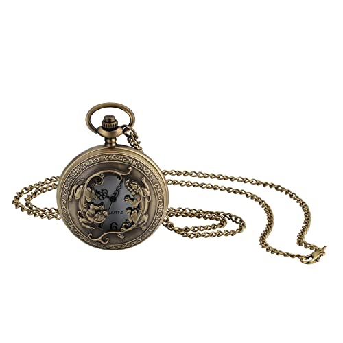 Avaner Taschenuhr mit Kette Herren Damen Pulloverketten Taschenuhren Pocket Watch Vintage Uhr für Frauen Männer von Avaner