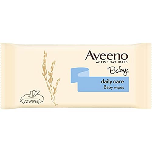 Aveeno Baby Daily Care Waschlappen mit Haferextrakt und Aloe, 72 Tücher von Aveeno