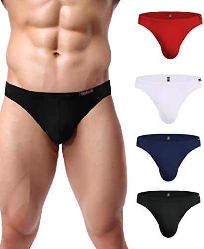 Avidlove Herren Unterhosen Slip Herren Shorts Unterwäsche Baumwolle Tanga Männer String Rot Weiß Blau Schwarz M von Avidlove