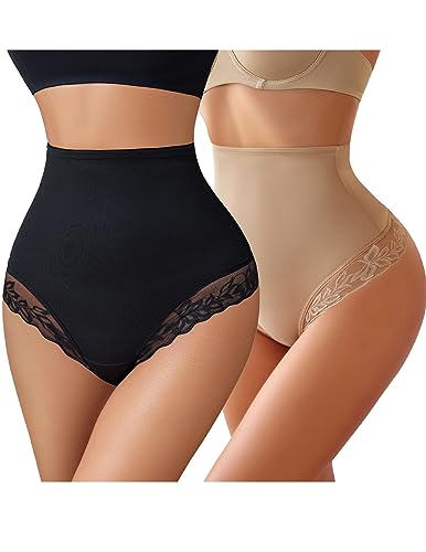 Avidlove Shape Body Damen Mieder Unterwäsche Elastisch Miederhose Bauchkontrolle Miederpant Hochzeit Schwarz + Beige M von Avidlove