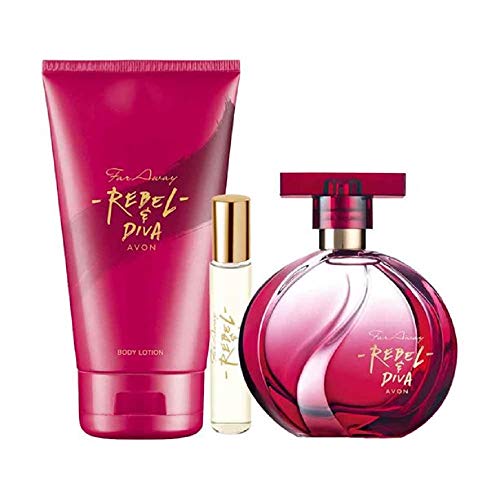 Far Away Rebel & Diva for Her Parfum Set - EDP 50ml, Bodylotion 150ml und EDP Purse Spray 10ml - keine Geschenkverpackung Far Away Rebel & Diva for Her Parfum Set - EDP 50ml, Bodylotion 150ml und EDP Purse Spray 10ml - keine Geschenkverpackung von Avon
