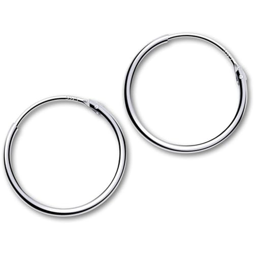 Awesomeapex 925 Sterling Silber Muschel kleine Creolen für Frauen, Nasenring Creolen Knorpel Helix Tragus Piercing Schmuck, 12mm 18 Gauge von Awesomeapex