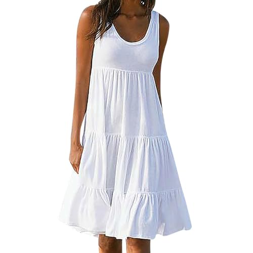 Angebote des Tages Heute Abendkleid Damen Lang Sommerkleid V-Ausschnitt Leinen Kleider Große Größen Strandkleid Sommer Freizeitkleid Kurzarm A-Linie Kleid Neuartige Farbverlauf Partykleid von Awrvia