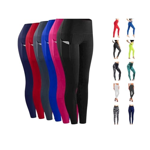 Awrvia Last Minute Angebote Sport Leggings Damen Lange Sporthose mit Taschen Yogahose Blickdicht High Waist Trekkinghose Atmungsaktive Jogginghose Elegant Wanderhose Leichter Kompressionshose von Awrvia