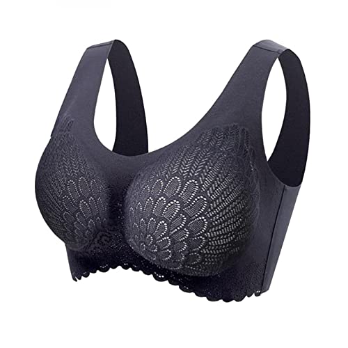 Bustier Damen ohne Bügel Push up Crop Top Sexy Bustier Spitze Bra Set Sport BH für Alltag Yoga Bralette Fitness Elegant Bustier Herausnehmbare Einlagen Kleidung Bequemer Bralette von Awrvia