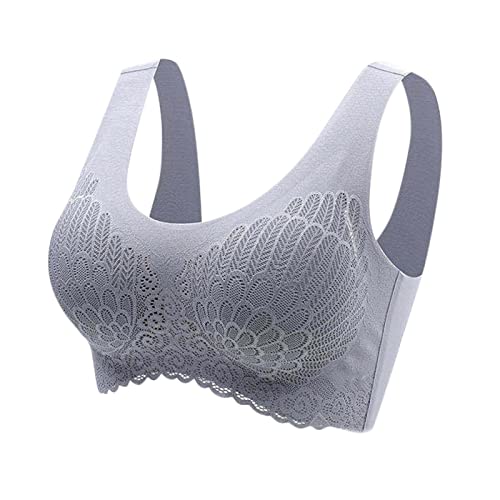 Bustier Damen ohne Bügel Push up Crop Top Sexy Bustier Spitze Bra Set Sport BH für Alltag Yoga Bralette Fitness Elegant Bustier Herausnehmbare Einlagen Kleidung Bequemer Bralette von Awrvia