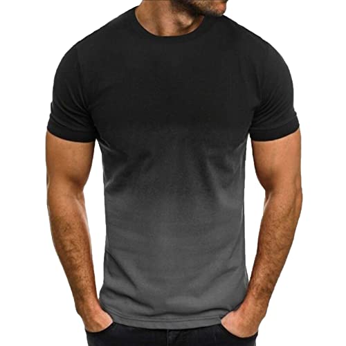 Oversized Tshirt Herren Rundhals Kurzarm Oberteile Lang Mode T Shirt Kreativen Drucken Hemd Vintage Sport Sportshirt Baumwolle Sommer Trachtenhemd Lose Casual Tops Atmungsaktive Streetwear von Awrvia