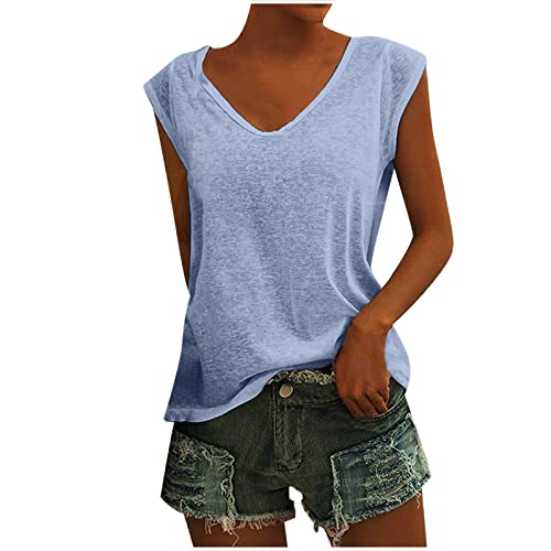 Y2K Tank Top Damen Basic Ärmellos Tanktops Sexy Low Cut Damenblusen Sommer Einfarbig Blusenshirt Oversize Slim Fit Shirt Elegant Sport Lang Weste Rückenfreies Oberteil Fasching Kostüm von Awrvia