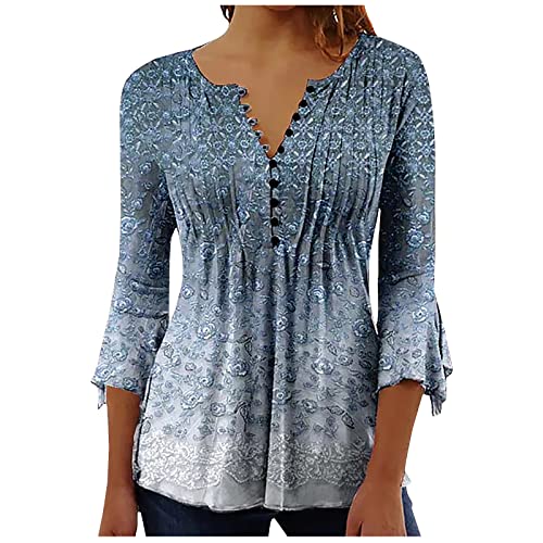 summersangebote Damen Bluse V-Ausschnitt Hemd Einfarbig Kurzarm Hemdbluse Elegant Business Tops Einfarbiges Basic Oberteile mit Knöpfen Casual Arbeit T-Shirts Vintage Lockere von Awrvia