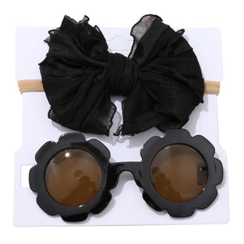 Baby Mädchen Bogen Stirnband Kinder Sonnenbrille Set Niedliche Spitze Haarband Kopfschmuck Für Kleinkind Mädchen Sommer Kopfbedeckung Foto Requisiten Baby Haar Zubehör Für Mädchen von Awydky