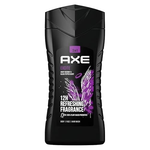 3x Axe Men Duschgel 3in1 "Excite" - 250 ml von Axe