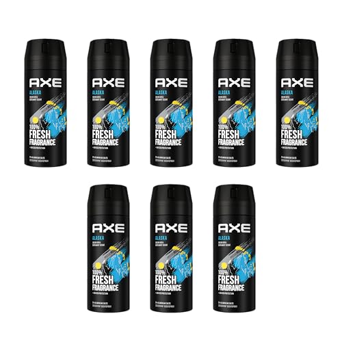 AXE Alaska Deo 8x 150ml Deospray Deodorant Bodyspray ohne Aluminium Herren Männer Men von Axe