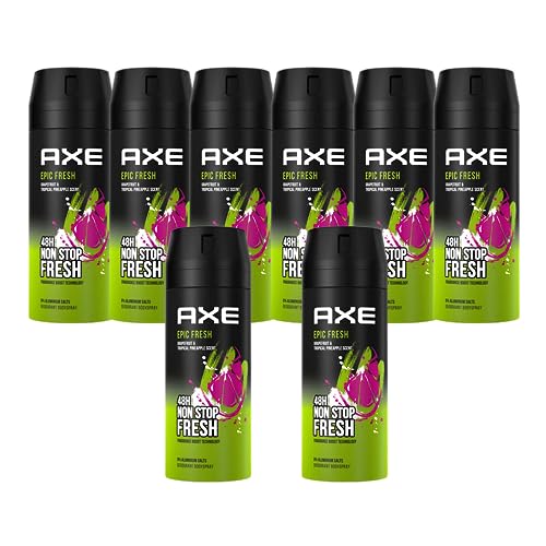 AXE Bodyspray Epic Fresh 8x 150ml | Deo Männerdeo ohne Aluminium | Deodorant Deospray für Herren Männer Men von Axe