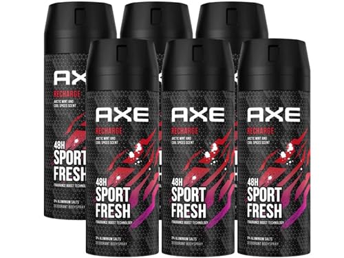 AXE Deodorant/Bodyspray Men - Recharge Sport Fresh - 6er Pack (6 x 150ml) von Axe