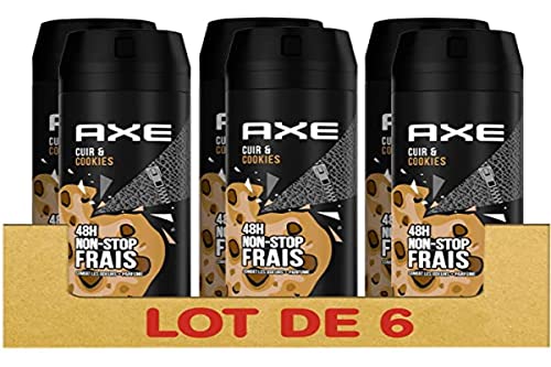 AXE Deodorant Herren Spray Leder & Cookies, 48 Stunden non-stop frisch (6 x 200 ml) von Axe