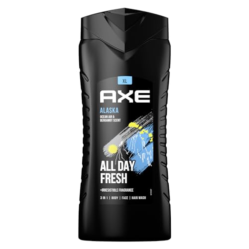 Axe 3-in-1 Duschgel & Shampoo Alaska XL Männer Duschgel für ganztägige Frische, unwiderstehlichen Duft und eine angenehme Dusche dermatologisch getestet 400 ml von Axe