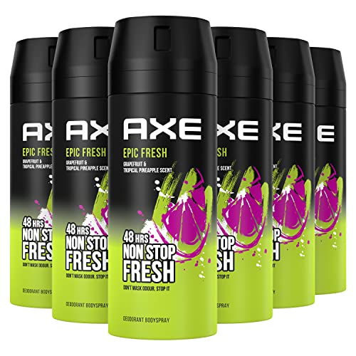 Axe Bodyspray Epic Fresh Flüssig-Deodorant für Herren, 150 ml, 6 Stück von Axe