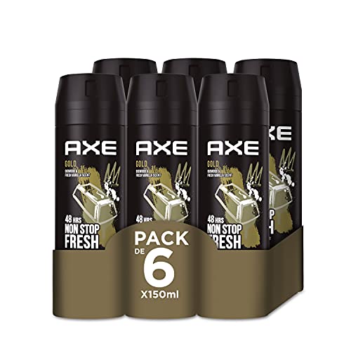 Axe Bodyspray Gold Deodorant für Herren, 150 ml, 6 Stück von Axe