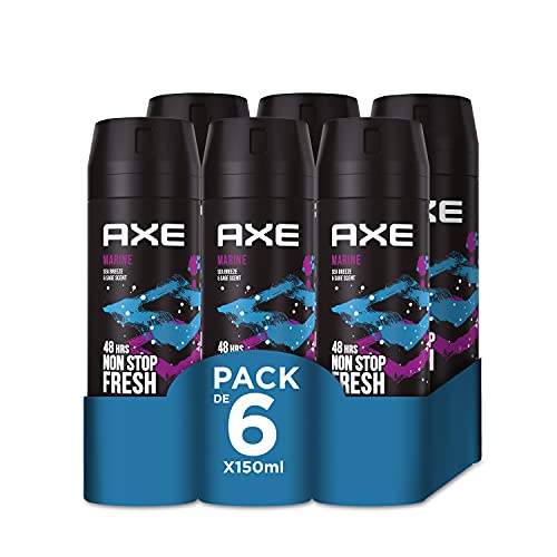 Axe Bodyspray Marine Deodorant für Herren, 150 ml, 6 Stück von Axe