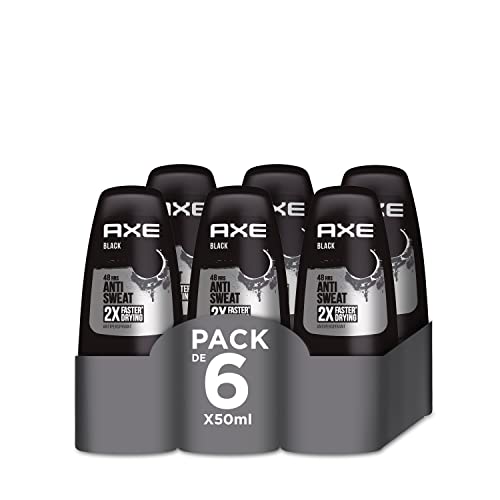 Axe Roll On Black Deodorant für Herren, 50 ml, 6 Stück von Axe