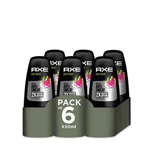 Axe Roll On Epic Fresh Deodorant für Herren, 50 ml, 6 Stück von Axe