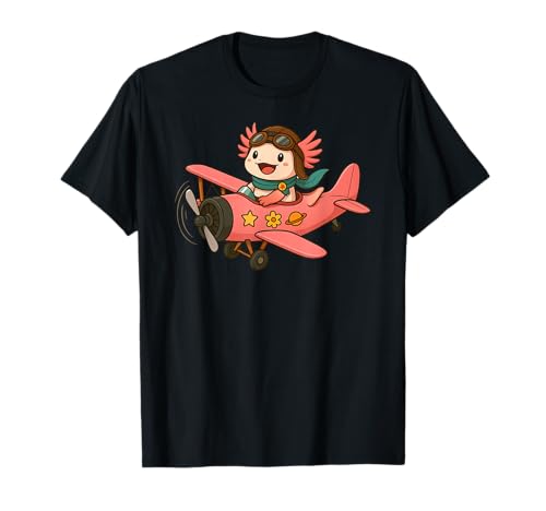 Axolotl Flugzeug Flieger Pilot Tierliebhaber Jungen Mädchen Kinder T-Shirt Axolotl Flugzeug Flieger Pilot Tierliebhaber Jungen Mädchen Kinder T-Shirt von AxolotlAxis1