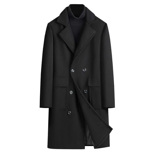 Mantel Herren Slim Fit Wollmantel Lang Elegant Trenchcoat Winter Warme Wintermantel Freizeit Mittellänge Herrenmantel Reverskragen Einfarbig Winterjacke Schlank Business Herbstmantel Mantel Herren Slim Fit Wollmantel Lang Elegant Trenchcoat Winter Warme Wintermantel Freizeit Mittellänge Herrenmantel Reverskragen Einfarbig Winterjacke Schlank Business Herbstmantel von Ayhuang